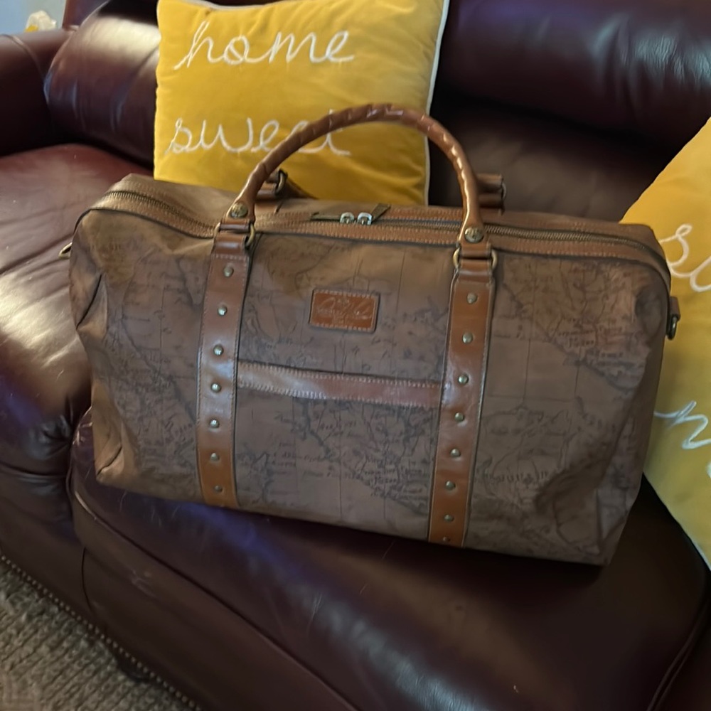 Patricia Nash Signature map weekender bag NWOT